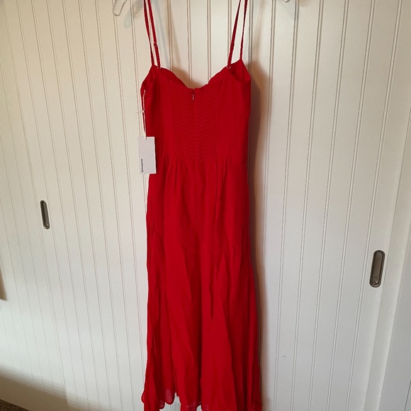 NWT Reformation Rosehip Dress - Size 2 - Red Tomato - Picture 2 of 7